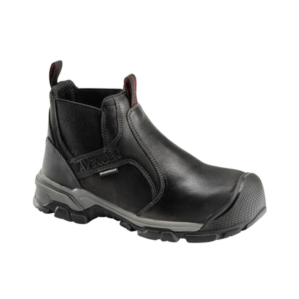 NEW AVENGER men's ripsaw romeo slip-on aluminum toe boot - regular width in blac